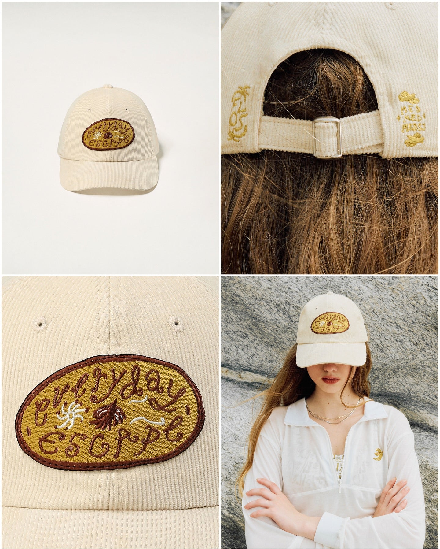 The flos club - Everyday Escape Corduroy Cap 手工燈芯絨復古感帽