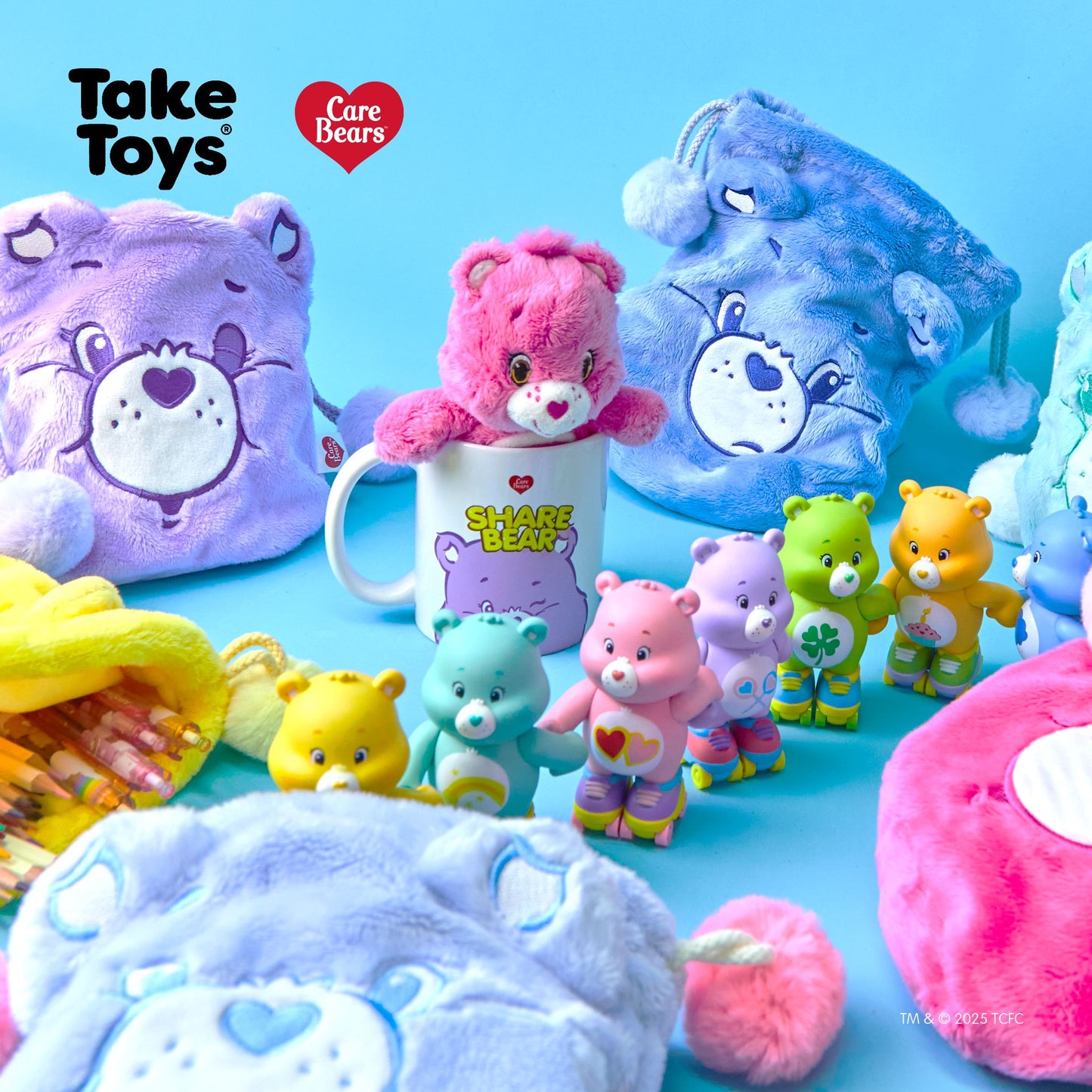 Care Bears 泰國正版毛絨索繩袋 (18cm) 隨身收納袋  [6 colors]