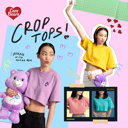 Care Bears Oversized Crop Top 短身T TEE 100%純棉 | 顯高穿搭  [4 colors]