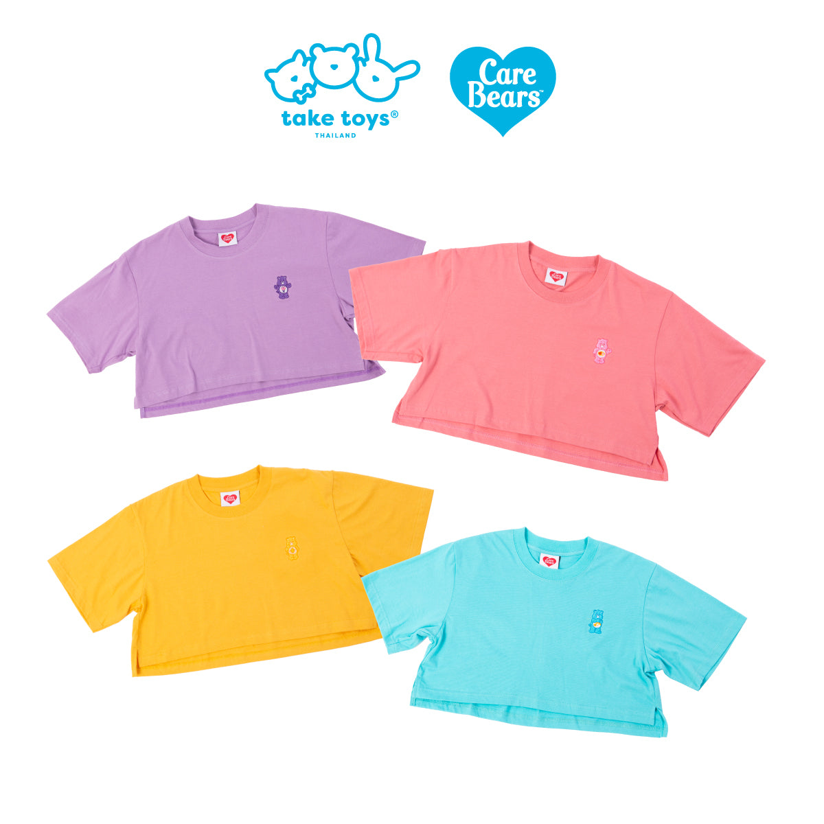Care Bears Oversized Crop Top 短身T TEE 100%純棉 | 顯高穿搭  [4 colors]