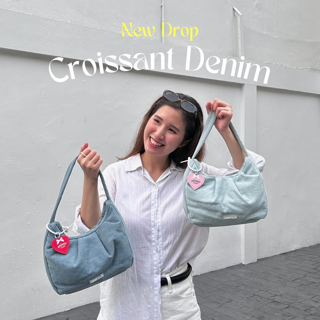 Croissant Denim bag Y2K 牛仔牛角包袋 💙🥐 [2 colors ]