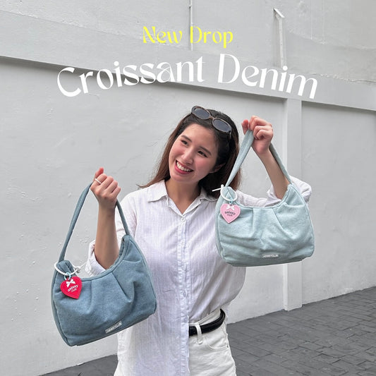 Croissant Denim bag Y2K 牛仔牛角包袋 💙🥐 [2 colors ]