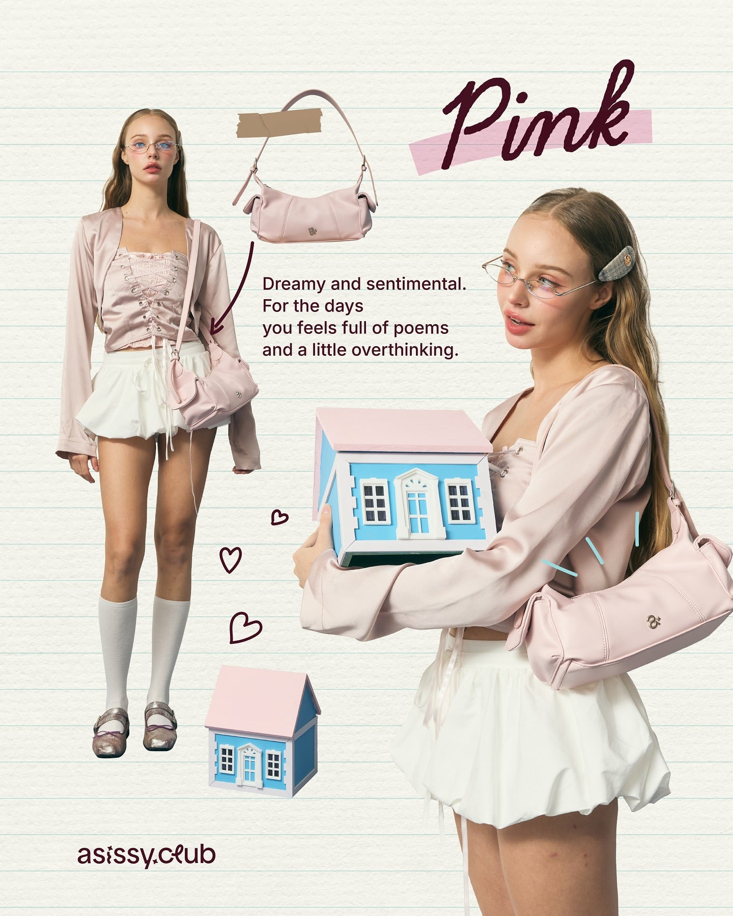 Lara Hobo Shoulder Bag 兩用手袋 [5 colors]