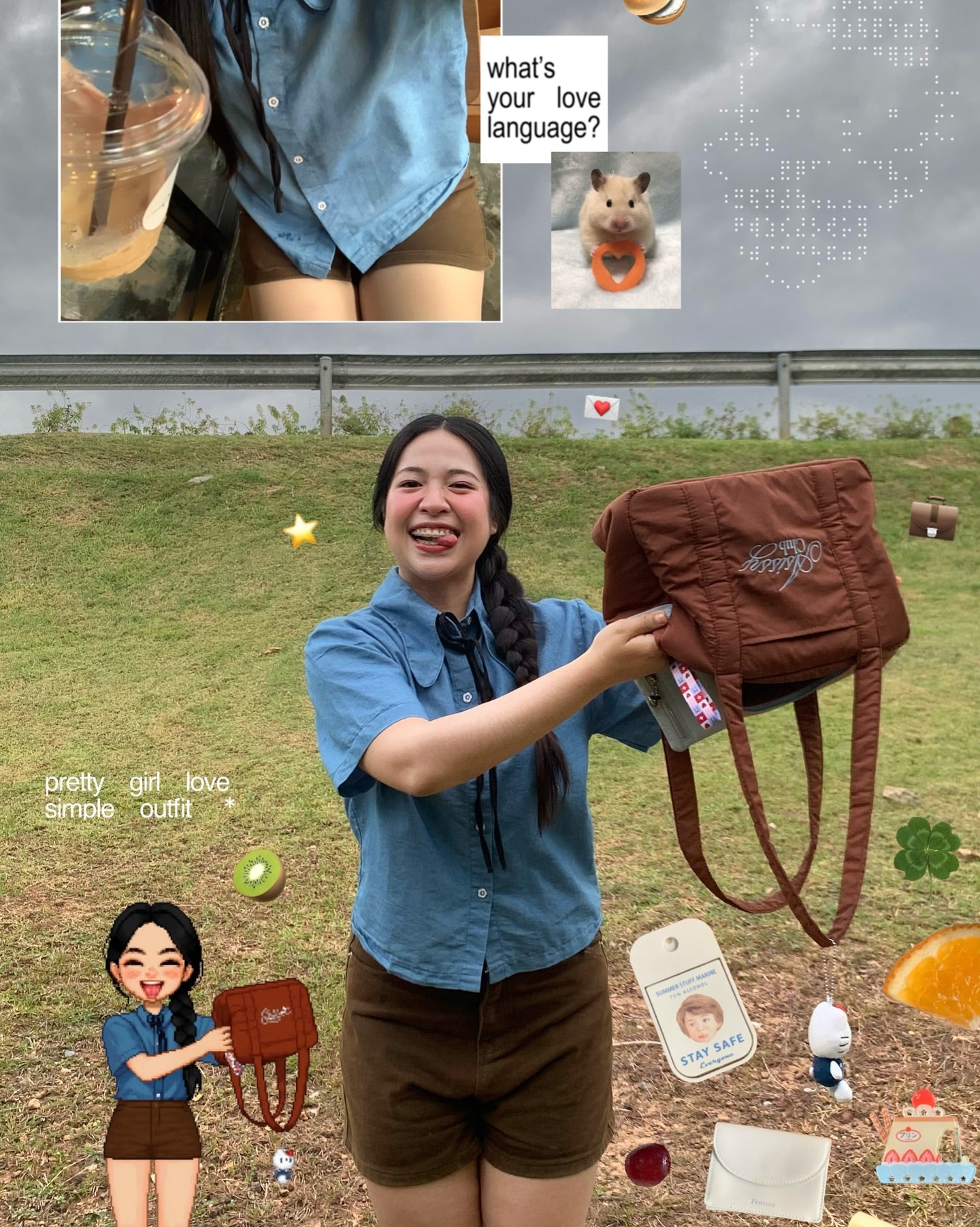 After School Tote Waterproof Bag 大容量奶油色手袋  [ 7 colors ]