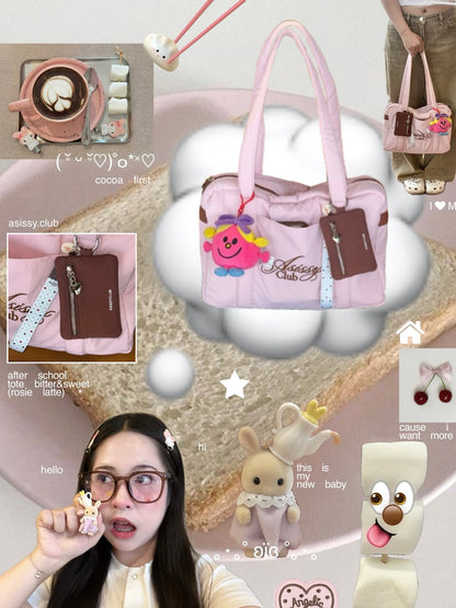 After School Tote Waterproof Bag 大容量奶油色手袋  [ 7 colors ]