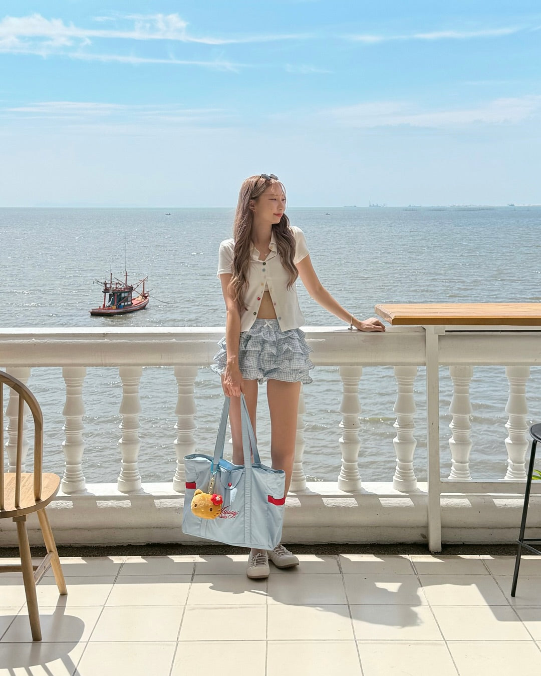 After School Big Tote Bag 大容量奶油色手袋  [ 4 colors ]