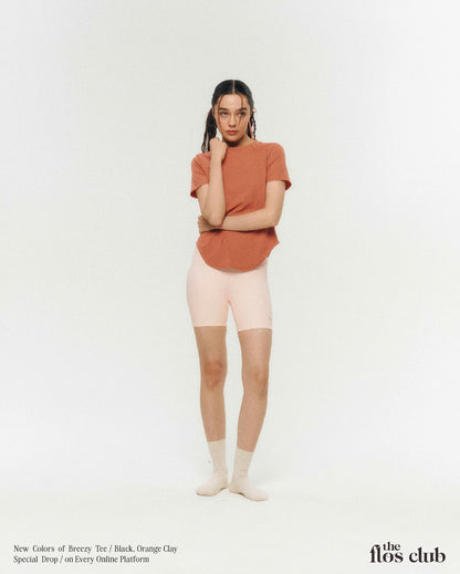 The Flos Club - 顯瘦遮臀彈力T恤Tee