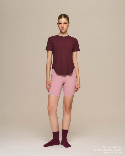 The Flos Club - 顯瘦遮臀彈力T恤Tee