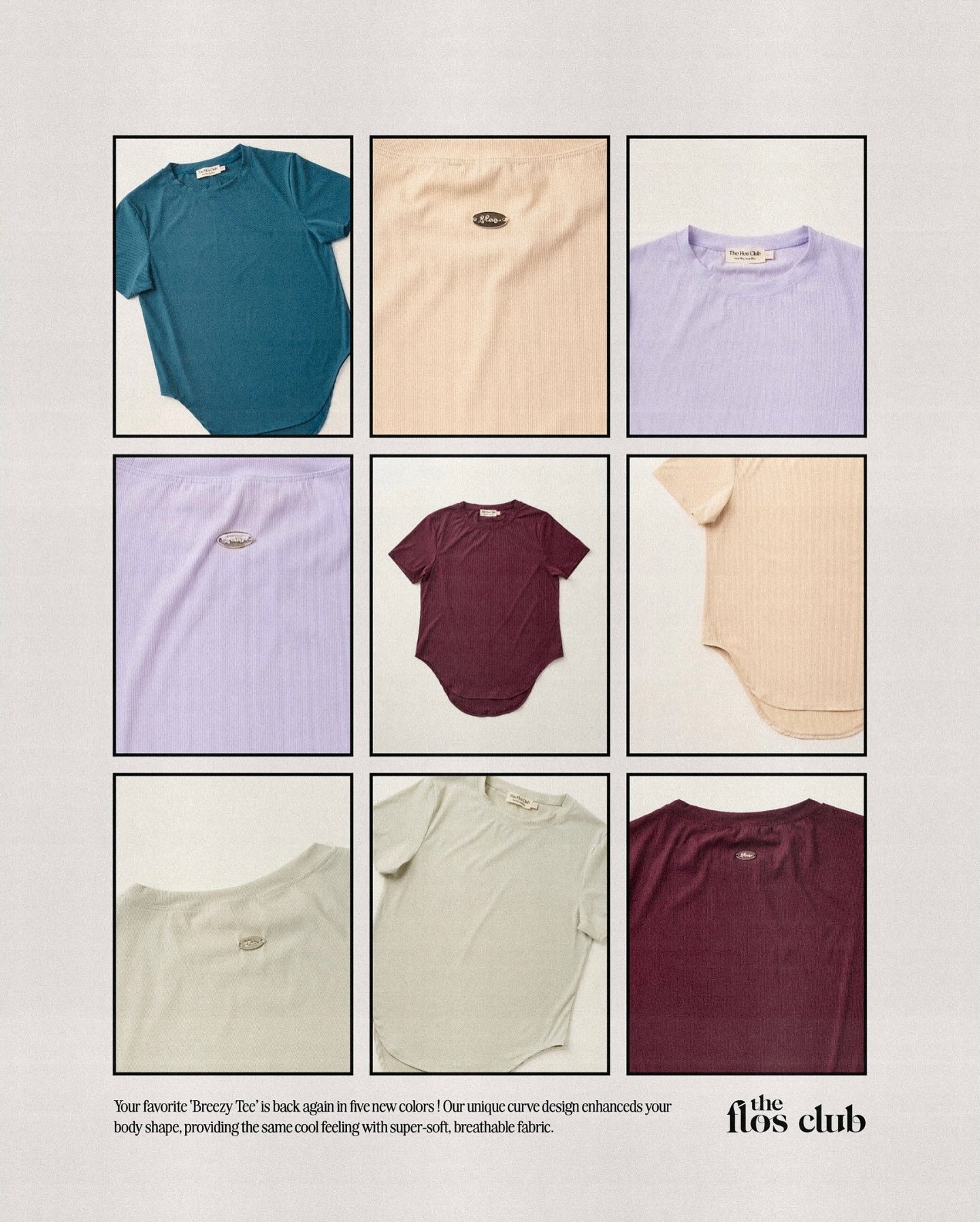 The Flos Club - 顯瘦遮臀彈力T恤Tee