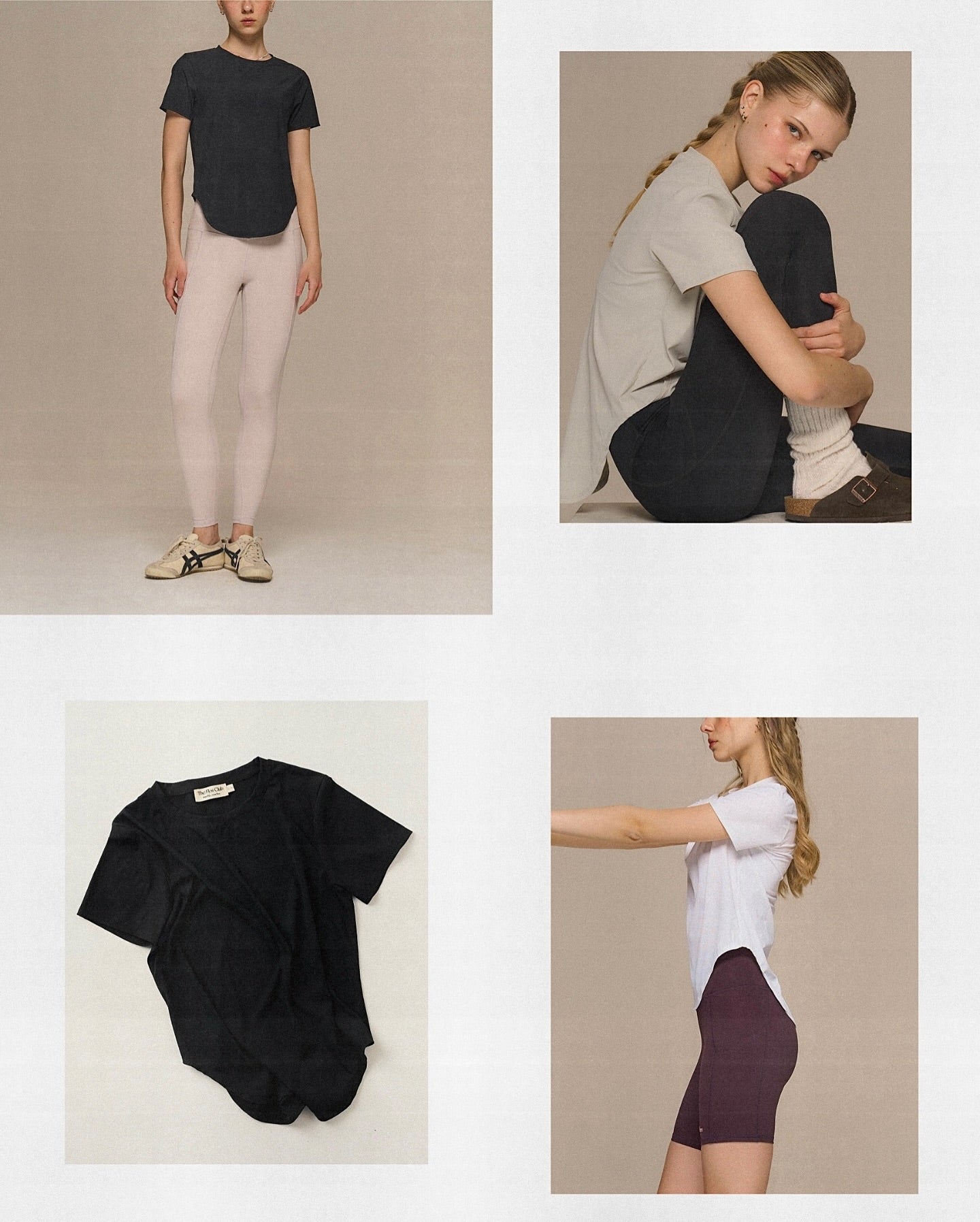 The Flos Club - 顯瘦遮臀彈力T恤Tee